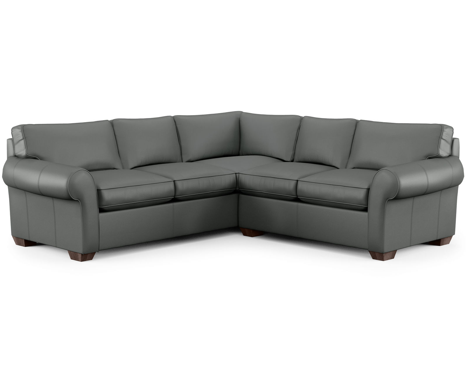 Vail Leather Stationary Sectional (Leather choices)